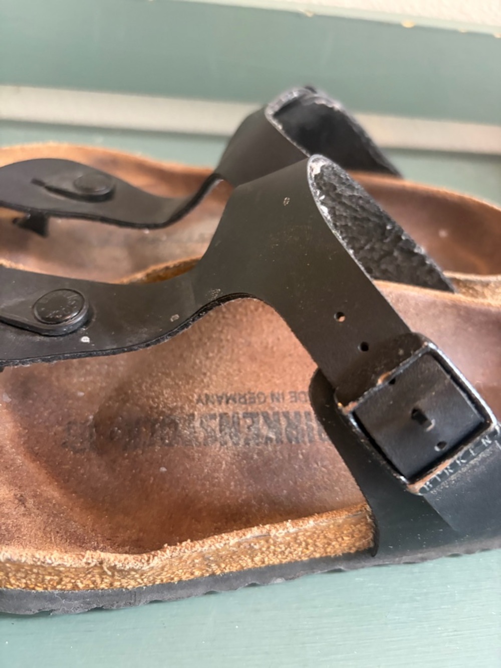 Birkenstock Gizeh In Black Birko-Flor - Picture 9 of 13